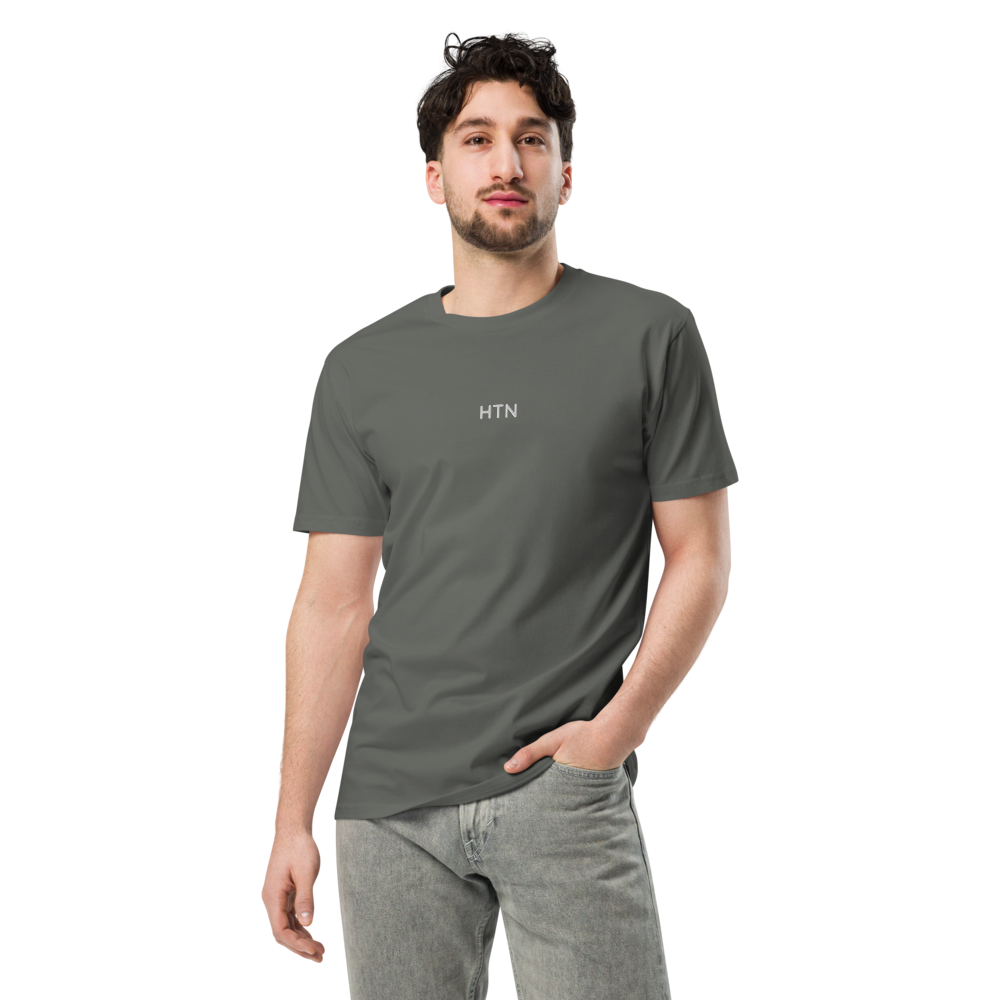 T-Shirt „HTN" — weiße Stickerei