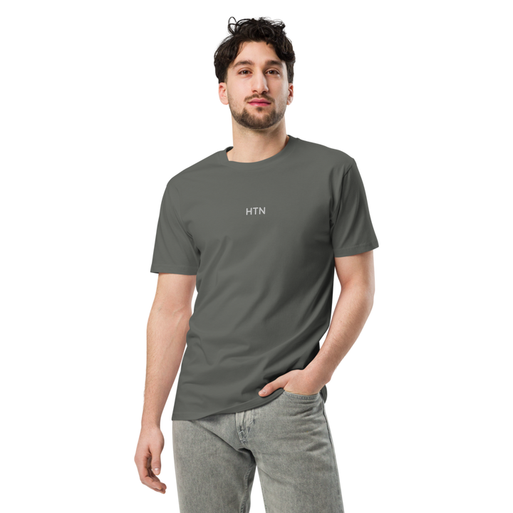 T-Shirt „HTN" — weiße Stickerei